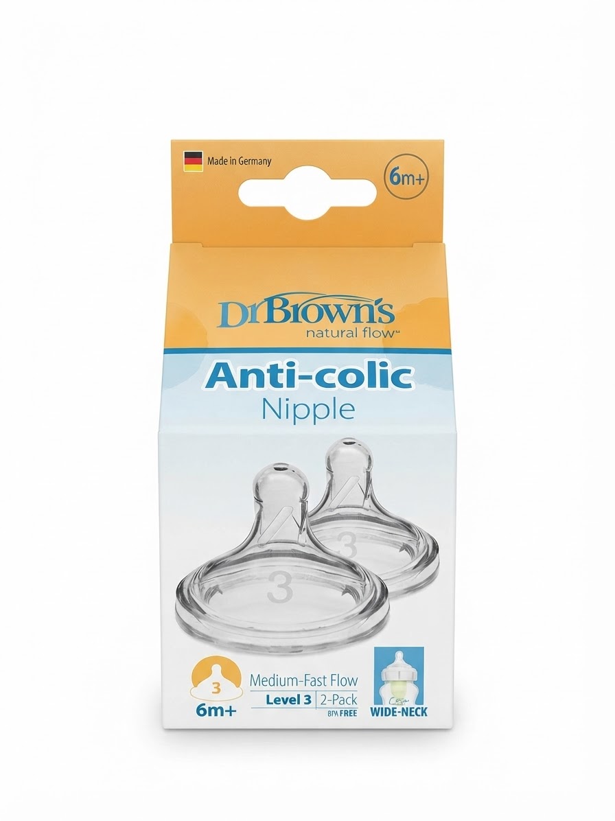 2 Tetinas anchas option Dr browns 6m+