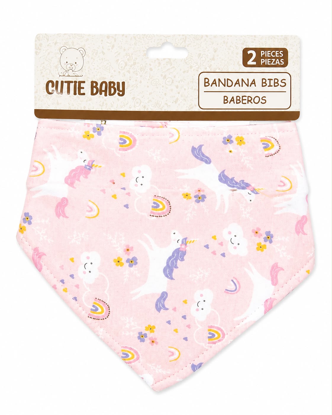 Set de 2 bandanas de unicornio Cutie Baby