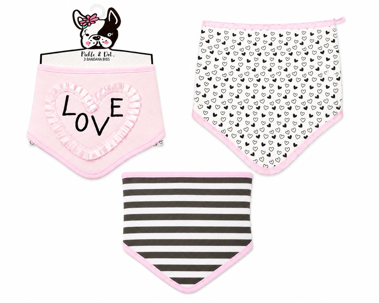 Set de 3 bandanas love  Pickle and Dot
