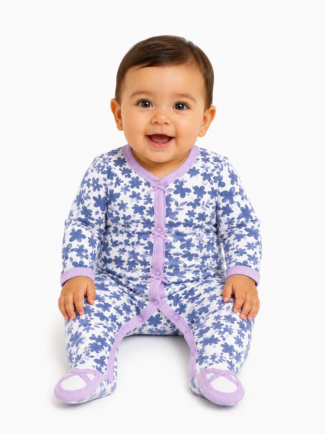 pijama entera lila de flores Kids land