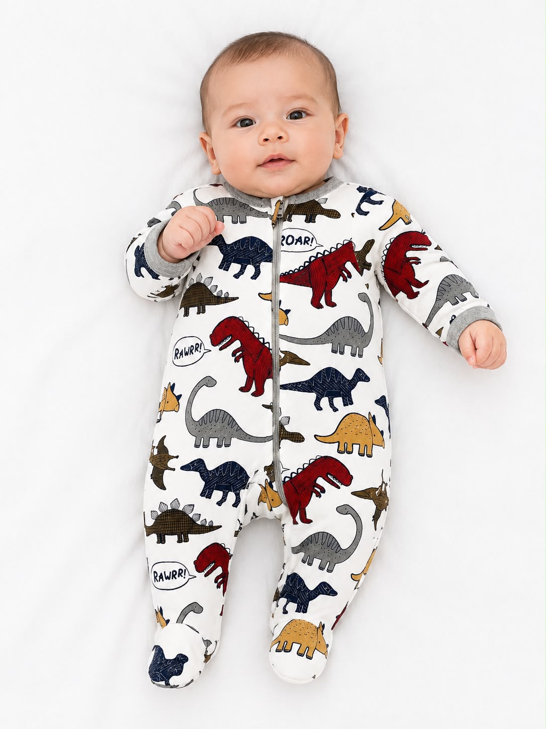 Pijama entera Gris de dinosaurios Kids land