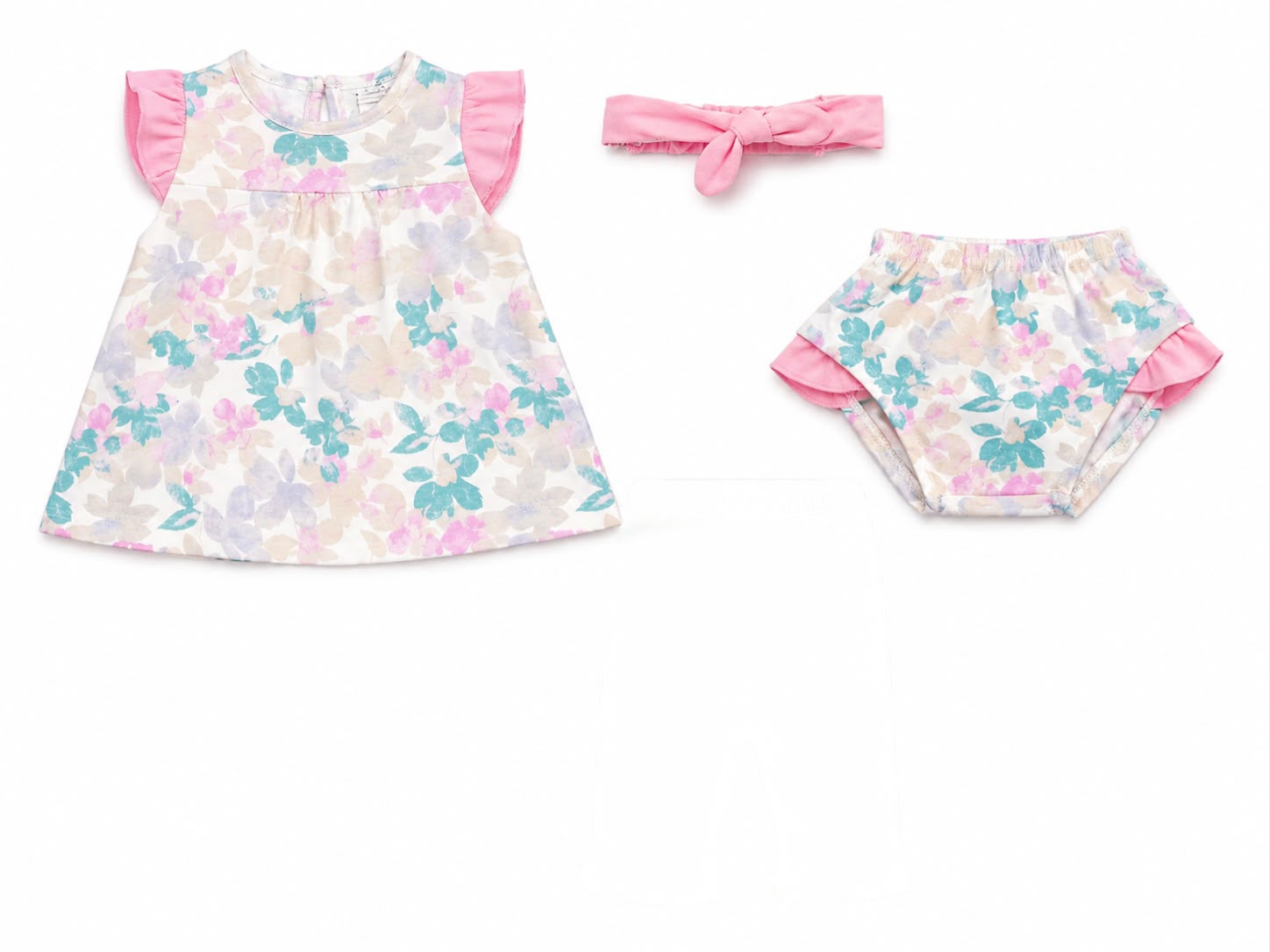 Set de 3 piezas con short de flores Kobytin