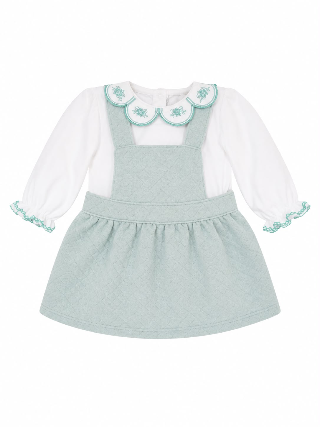 Set de vestido y mameluco menta  Milon