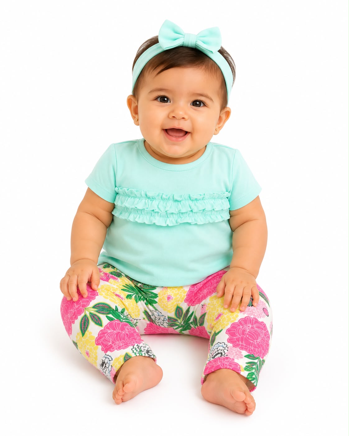 Conjunto celeste de flores Kids land