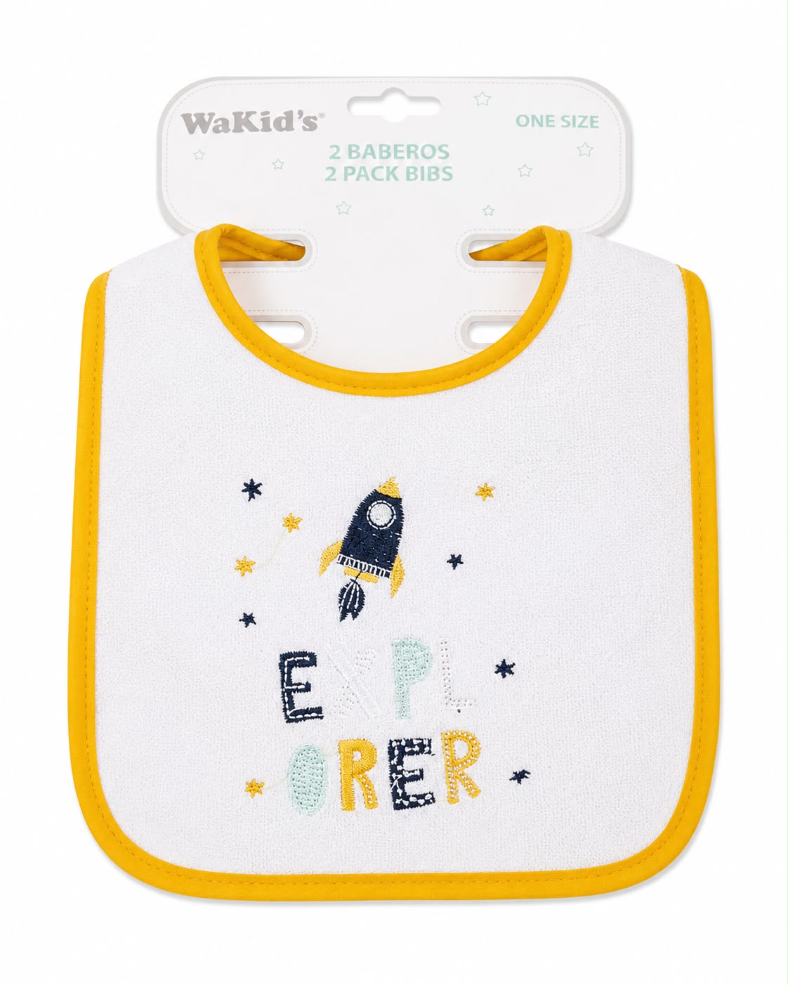 Set de 2 baberos para bebés ( Wakids)