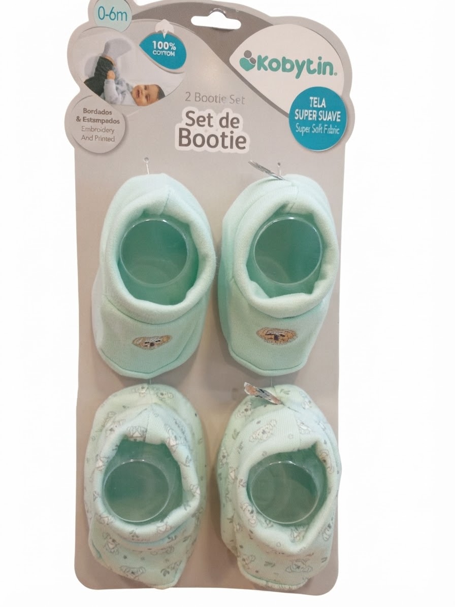 Set de 2 botines celeste Koala Kobytin