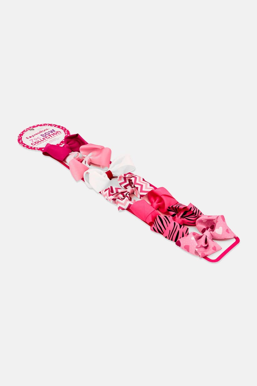 Set de 7 piezas  de lazos para el cabello Expressions